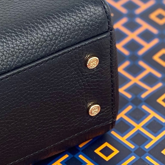 Tory Burch Thea Mini Web Satchel Black - Picture 8 of 13